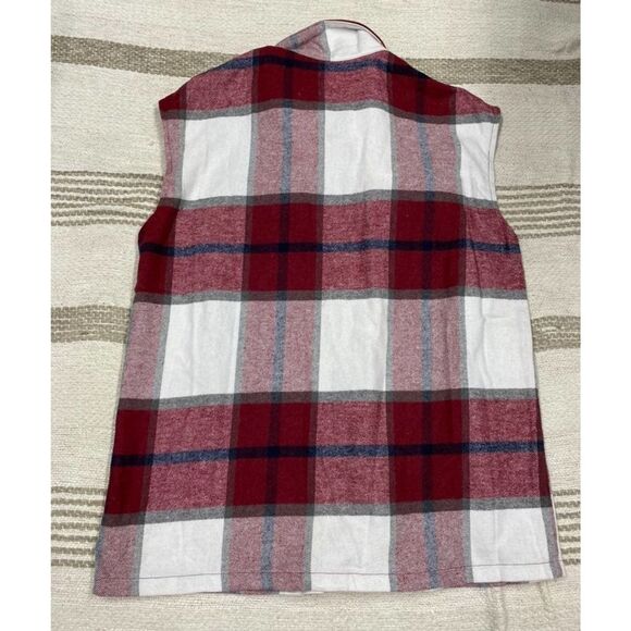 SHEIN Plaid Button Front Sleeveless Shirt Large - Picture 8 of 10